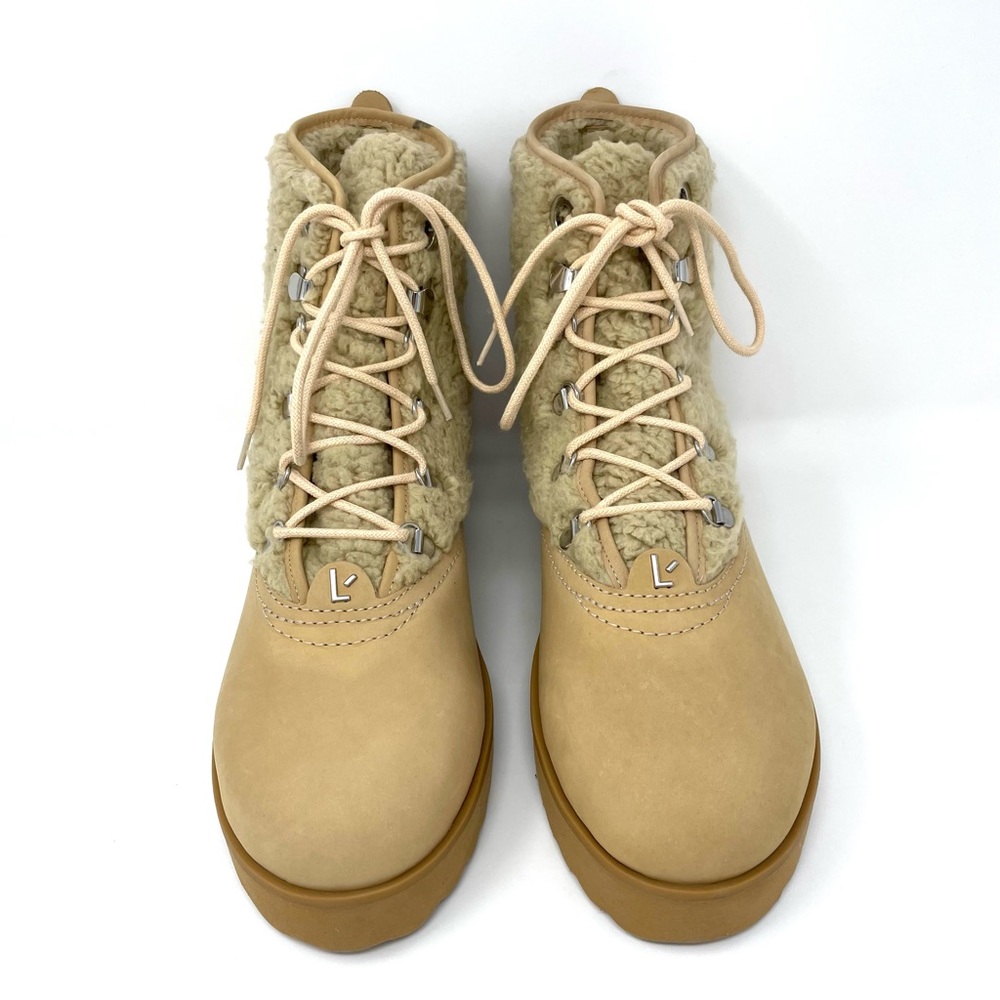 Larroude Cream Lace Up Boots - Picture 4 of 16